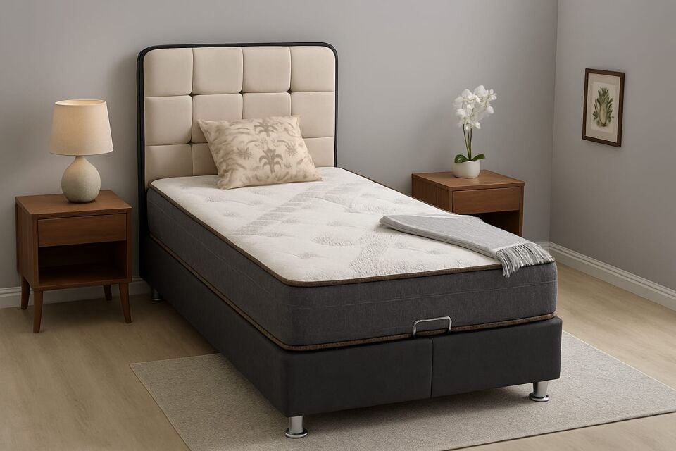 Mira Tek Kişilik Baza Başlık Yatak Seti