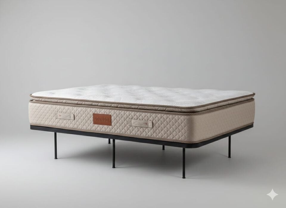 Palmiye Petli Yatak Gri