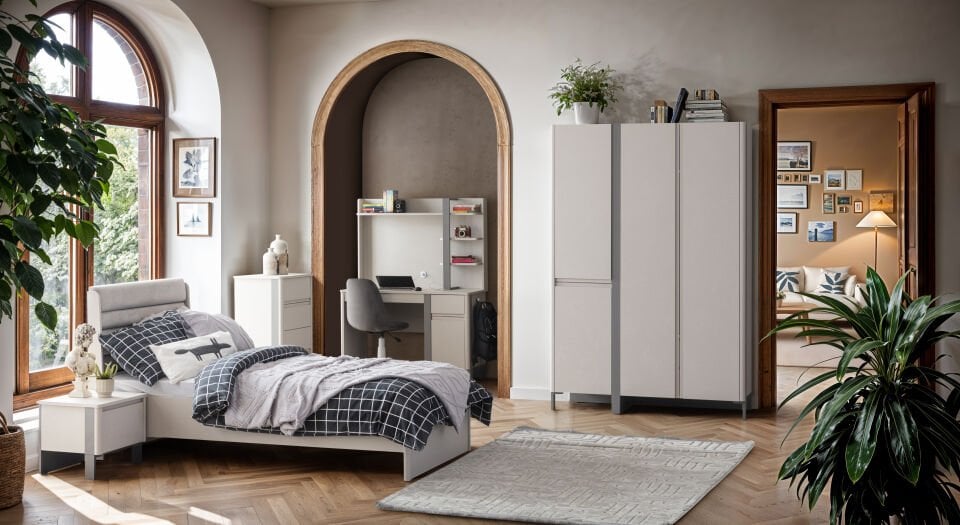 COMFORT 3 KAPILI DOLAP+ÇALIŞMA MASASI+100*200 KARYOLA