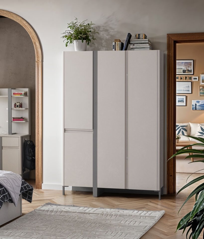 COMFORT 3 KAPILI DOLAP+ÇALIŞMA MASASI+100*200 KARYOLA