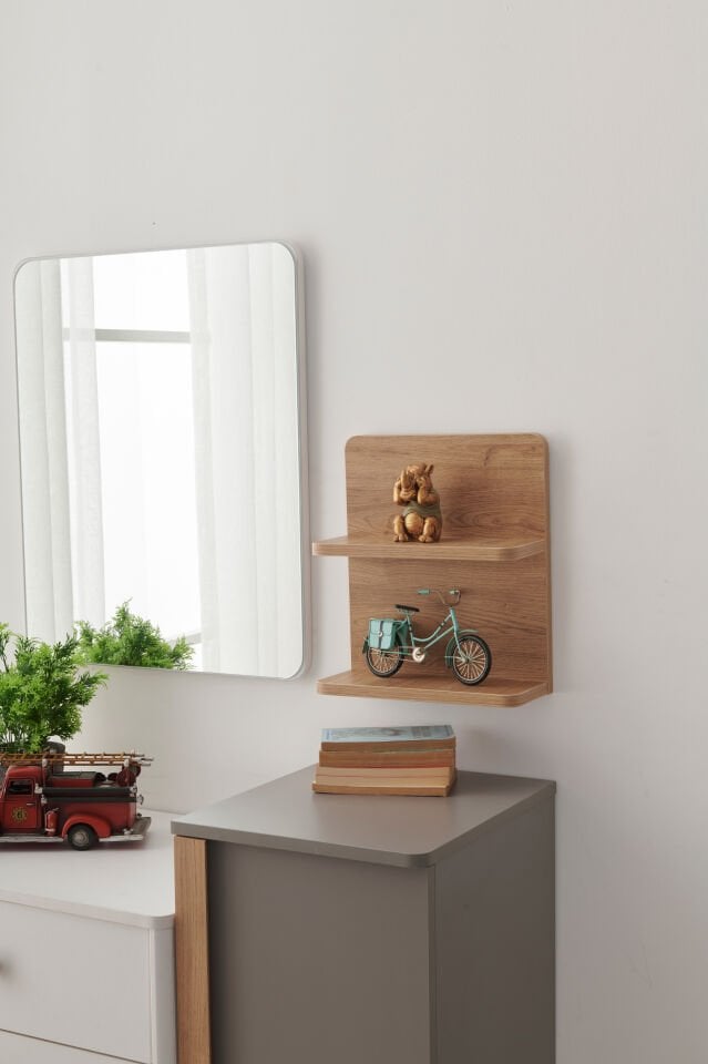 GRAY 3 KAPILI DOLAP+ÇALIŞMA MASASI+100*200 KARYOLA