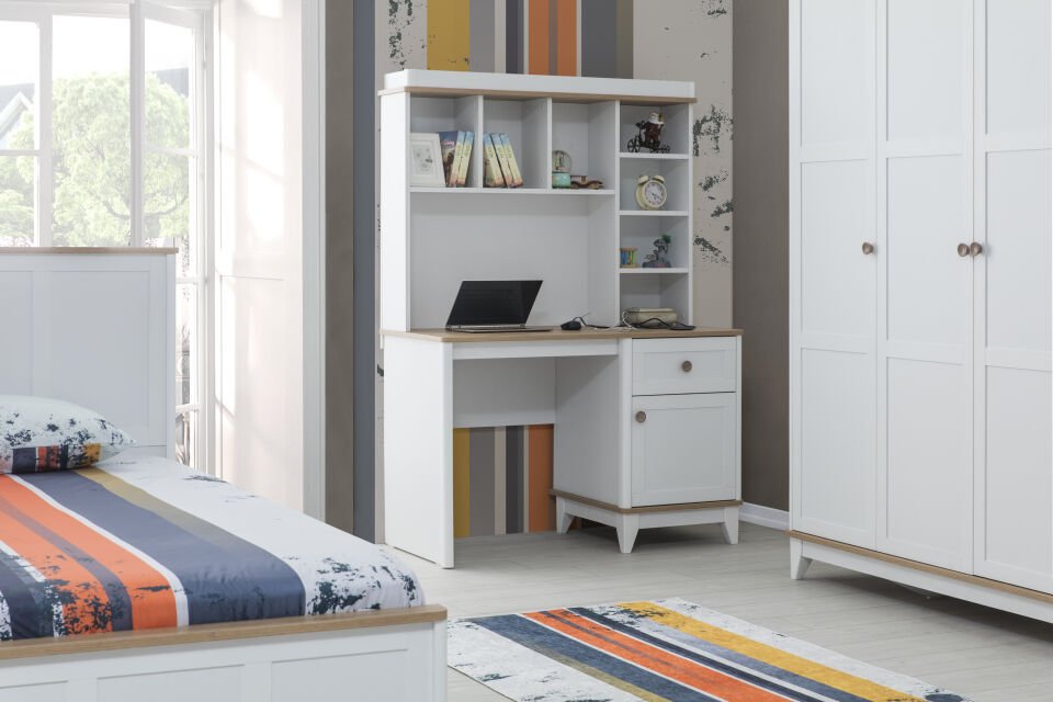 LORA 3 KAPILI DOLAP+ÇALIŞMA MASASI+100*200 KARYOLA