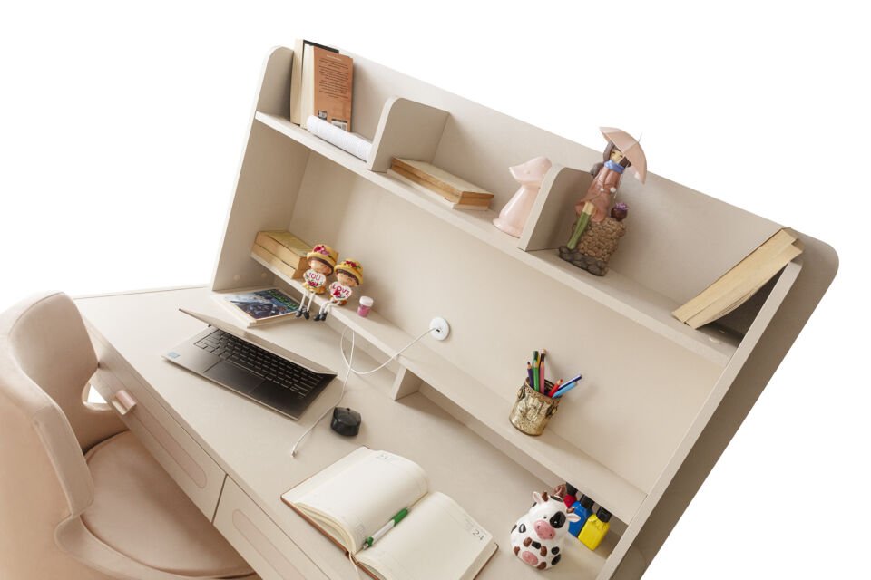 LUNA 3 KAPILI DOLAP+ÇALIŞMA MASASI+100*200 KARYOLA