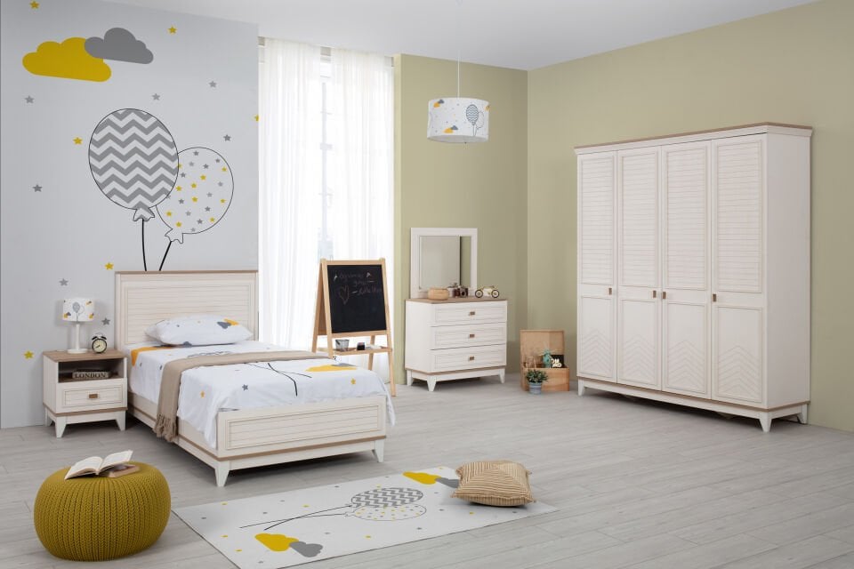 SEDIR 3 KAPILI DOLAP+ÇALIŞMA MASASI+100*200 KARYOLA