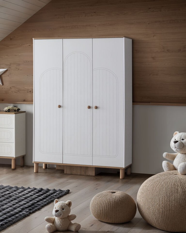 BOHOSTYLE YOUNG 3 KAPILI DOLAP + ŞİFONYER + 90*190 MONTESSORI KARYOLA