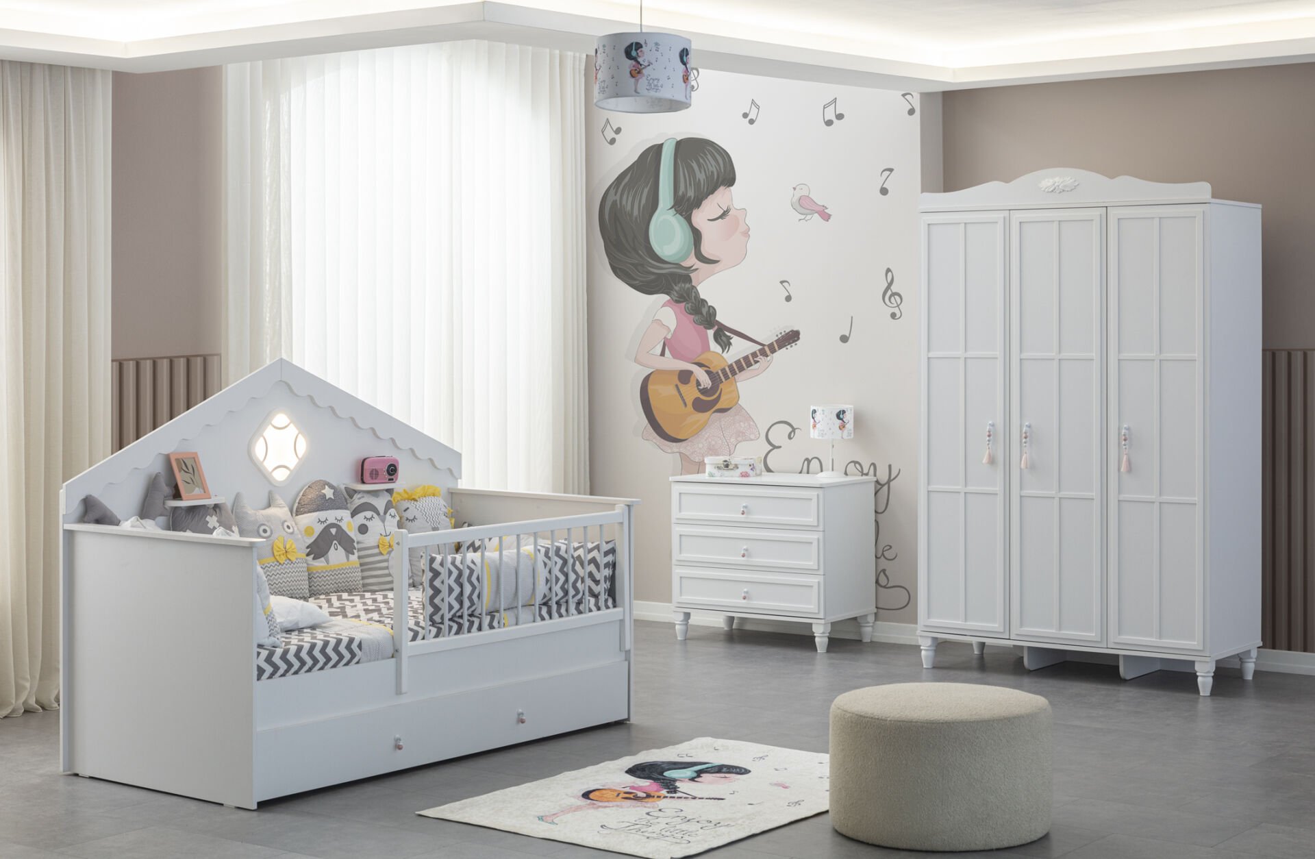 ROYAL 3 KAPILI DOLAP + ŞİFONYER + 90*190 MONTESSORI KARYOLA