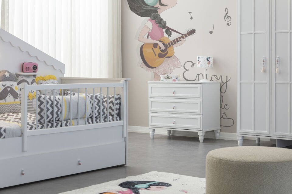 ROYAL 3 KAPILI DOLAP + ŞİFONYER + 90*190 MONTESSORI KARYOLA