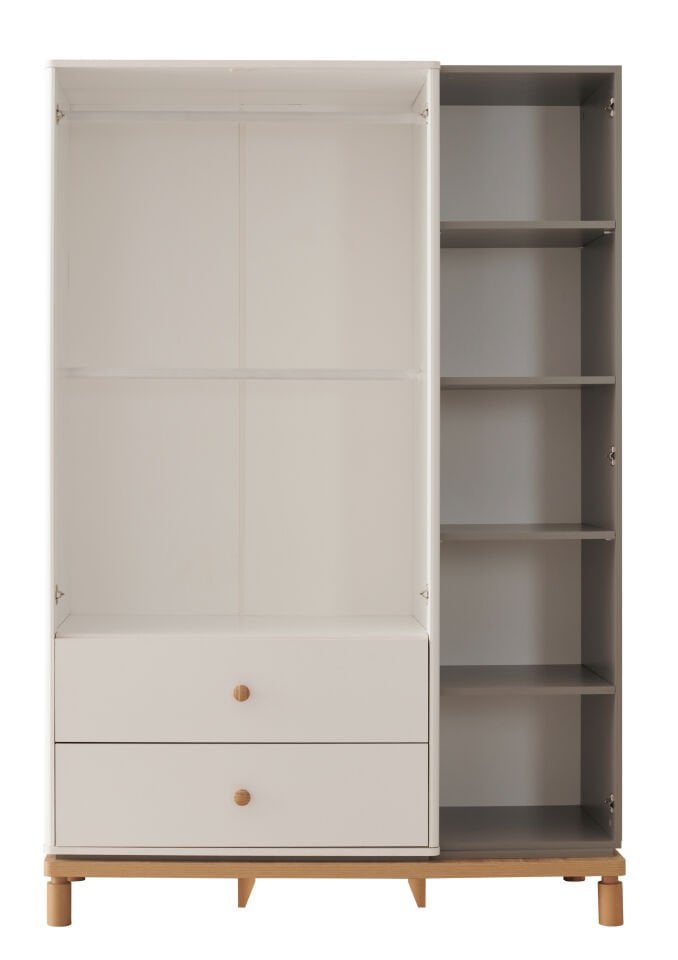 GRAY 3 KAPILI DOLAP + ŞİFONYER + YENİ 90*190 MONTESSORI KARYOLA