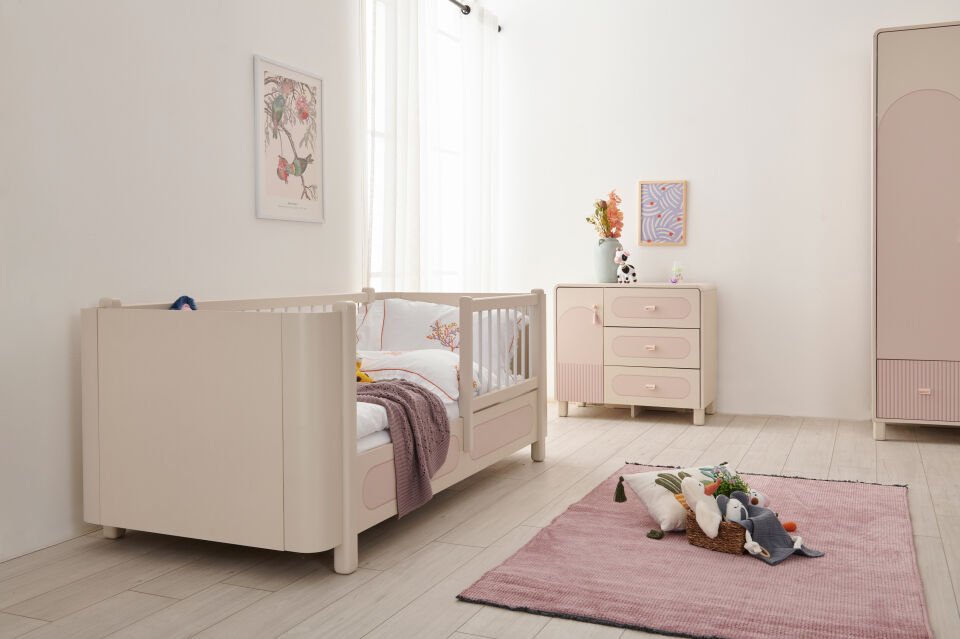 LUNA 3 KAPILI DOLAP + ŞİFONYER + 90*190 MONTESSORI KARYOLA