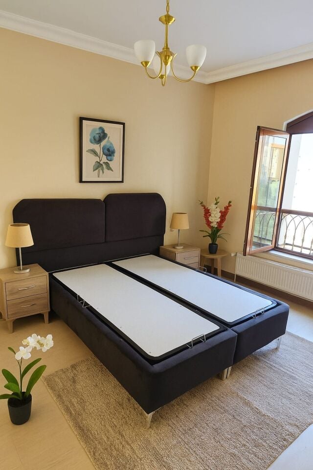 Aurora Gold Yatak Baza Başlık Set